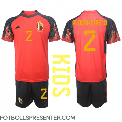 Belgien Toby Alderweireld #2 Hemmatröja Barn VM 2022 Kortärmad (+ korta byxor)